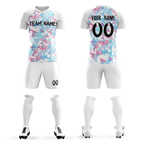 Football Jersey With Bright Neon Colors-Custom White Sports Training Soccer Sets Jersey