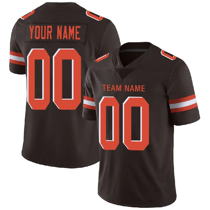 Sleeveless Football Jersey-Custom C.Brown Stitched American Jerseys Personalize Birthday Gifts Brown Football Jerseys