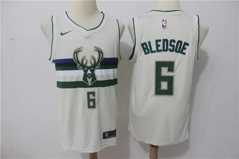 Throwback Basketball Jersey-Bucks 6 Eric Bledsoe Cream City Edition Swingman Basketball Jersey