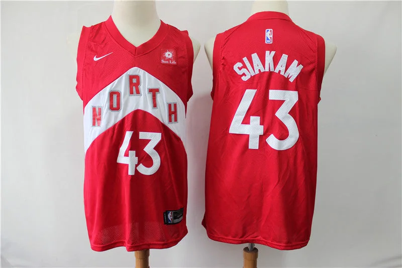 Vintage Basketball Jersey-Raptors 43 Pascal Siakam Red Earned Edition Swingman Basketball Jersey