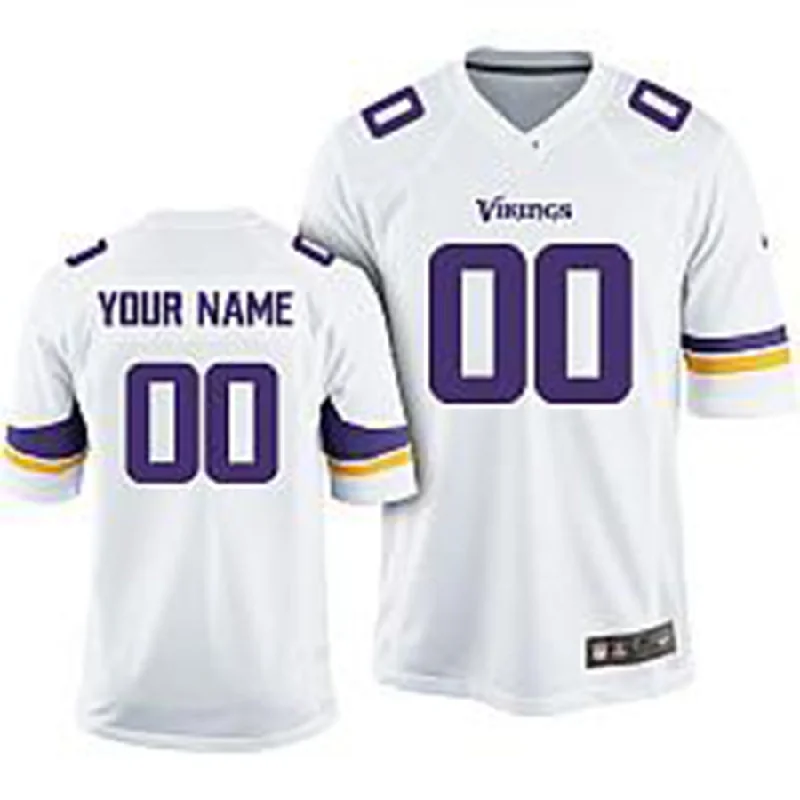 Football Jersey With Camo Print-Custom MN.Vikings White Game Jersey Stitched Jerseys Football Jerseys