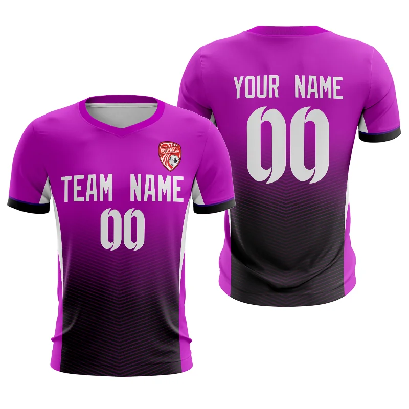 Football Jersey With Fashion Forward Design-Custom Purple White Sport Soccer Tops Jersey