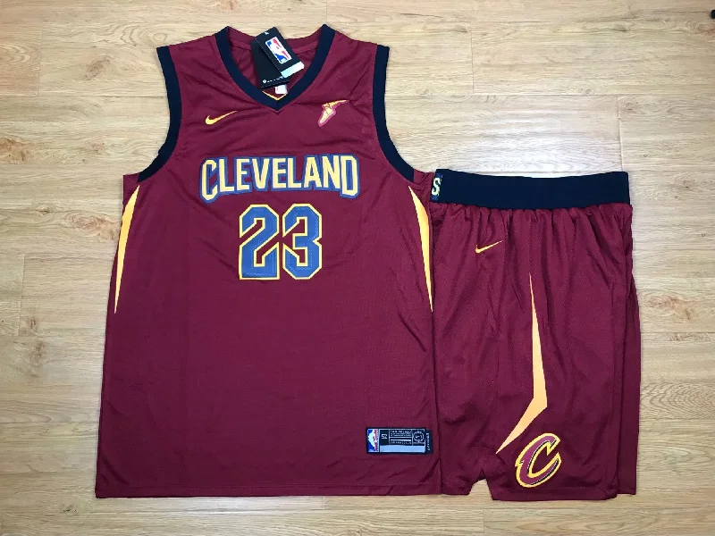 NBA Basketball Jersey-Cavaliers 23 Lebron James Red Swingman Basketball Jersey(With Shorts)