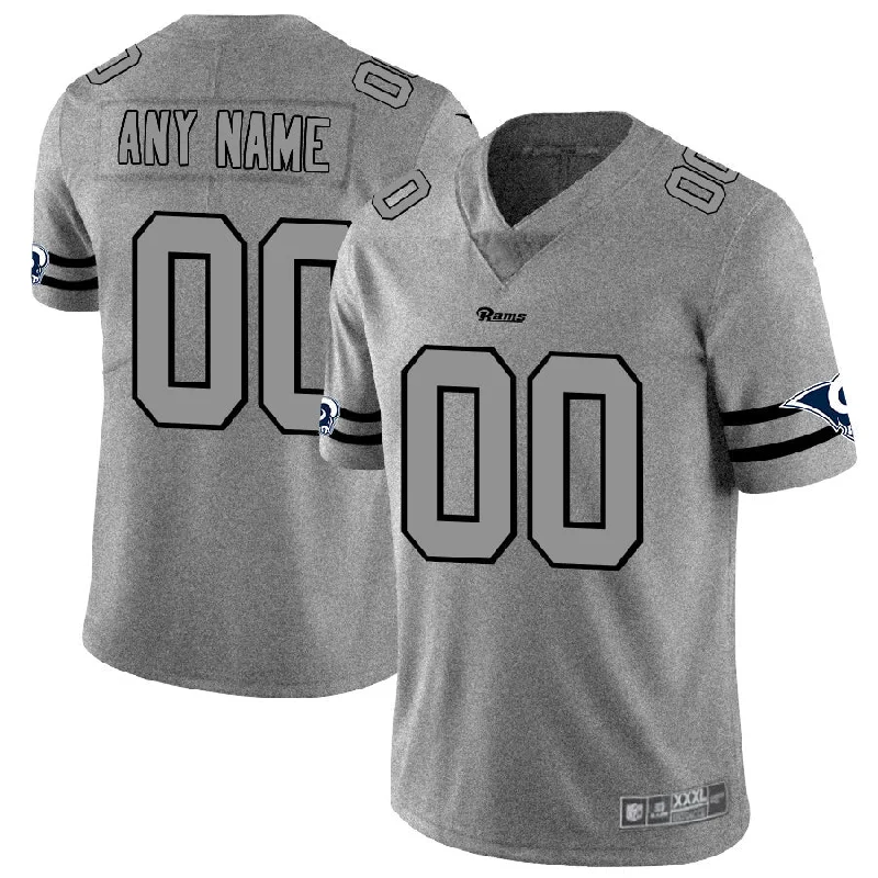 NCAA Football Jersey-Custom LA.Rams 2019 Gray Gridiron Gray Vapor Untouchable Limited Jersey American Stitched Jersey Football Jerseys