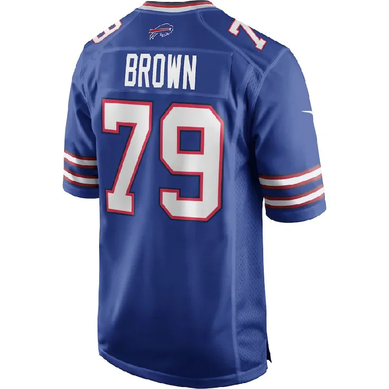 Football Jersey With Matching Cap-B.Bills #79 Ruben Brown Royal Game Retired Player Jersey American Stitched Football Jerseys