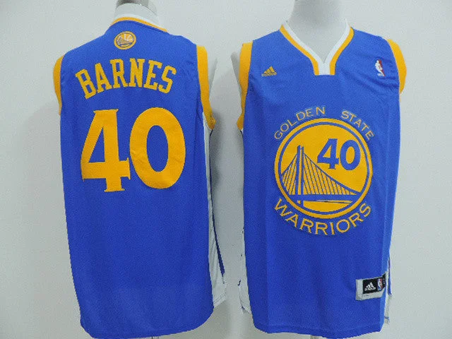 Basketball Jersey With Boxy Shape-Warriors 40 Barnes Blue New Revolution 30 Basketball Jerseys