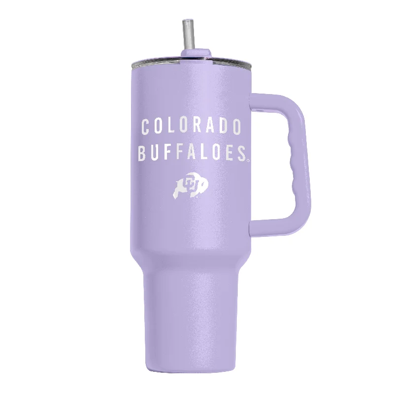 Hall Of Fame Team Mug-Colorado 40oz Tonal Lavender Powder Coat Tumbler