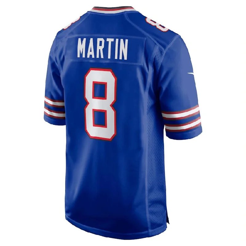 Football Jersey With Handmade Details-B.Bills #8 Sam Martin Royal Game Player Jersey American Stitched Football Jerseys