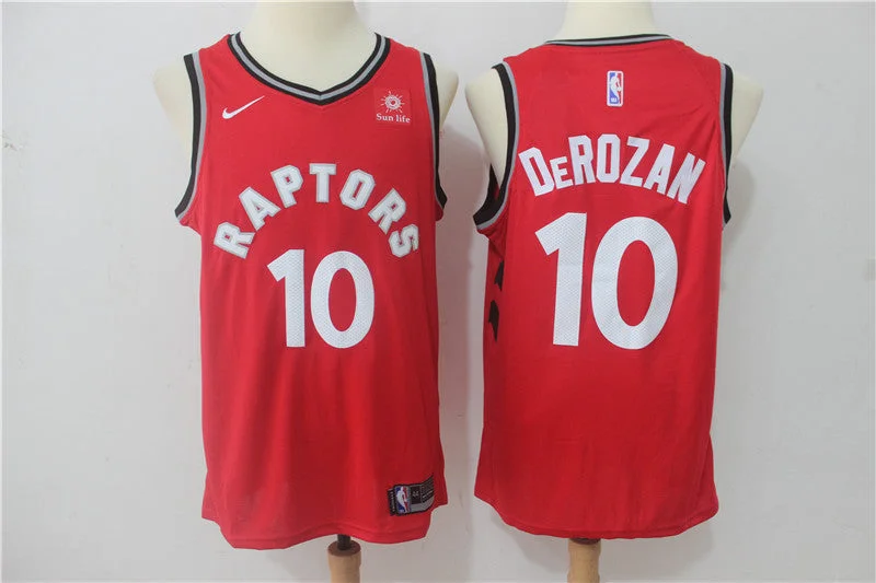 Mesh Basketball Jersey-Raptors 10 DeMar DeRozan Red Swingman Basketball Jersey