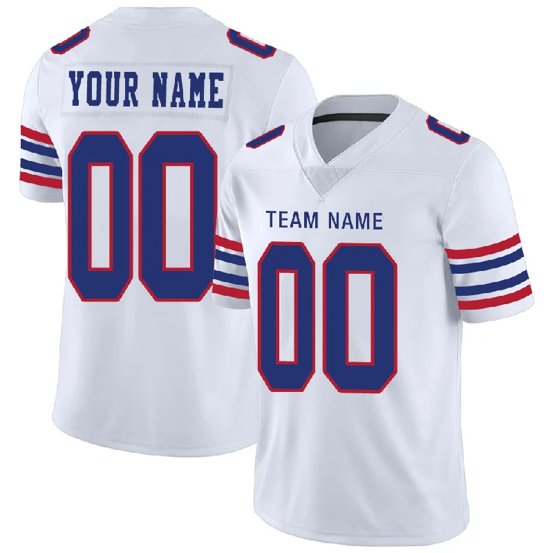 Football Jersey With Tapered Fit-Custom B.Bills Stitched American Jerseys Personalize Birthday Gifts White Football Jerseys