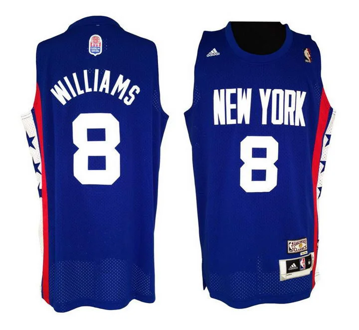 NCAA Basketball Jersey-Nets 8 Williams Blue Swingman Basketball Jerseys