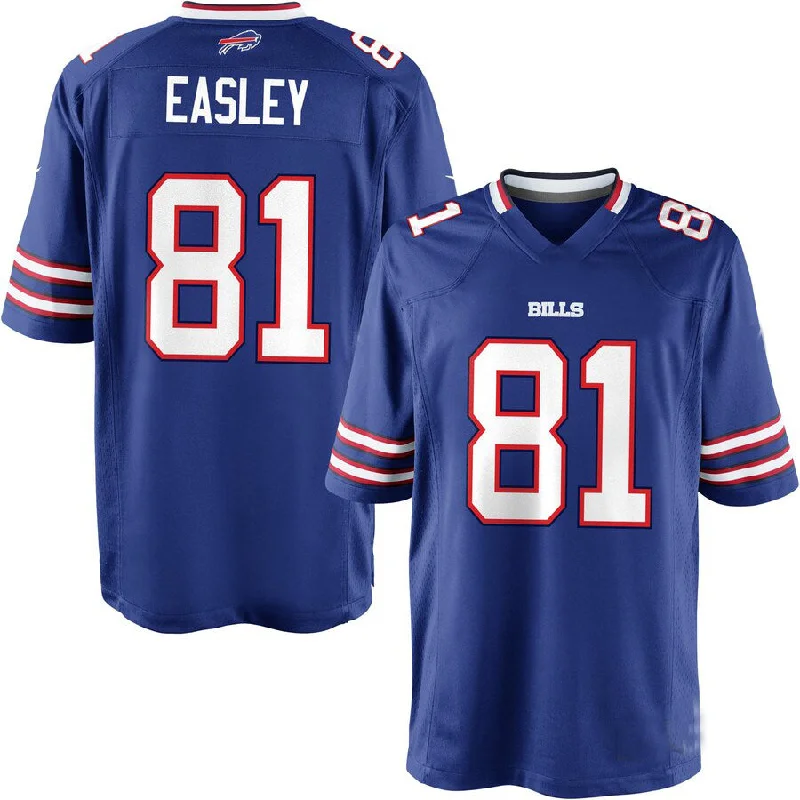 Authentic Football Jersey-B.Bills #81 Marcus Easley Team Color Game Jersey American Stitched Football Jerseys