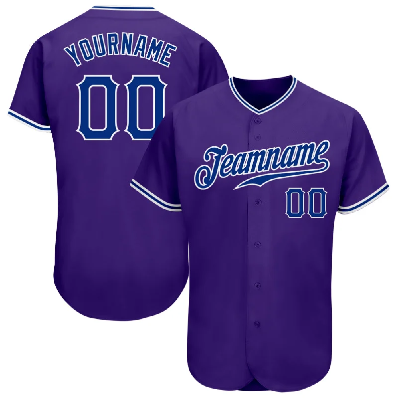 Special Edition Baseball Jersey-Custom Purple Royal-White Authentic Baseball Jersey