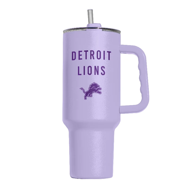 Victory Team Mug-Detroit Lions 40oz Tonal Lavender Powder Coat Tumbler