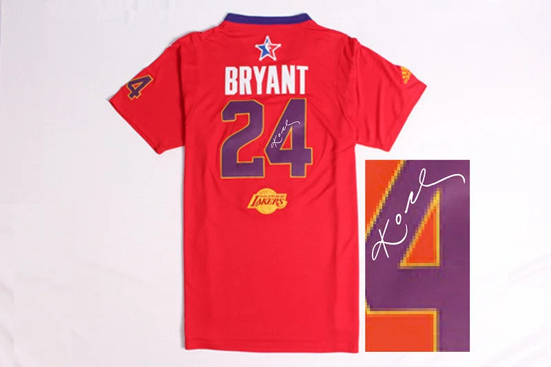 Men's Basketball Jersey-2014 All Star West 24 Bryant Red Signature Edition Basketball Jerseys