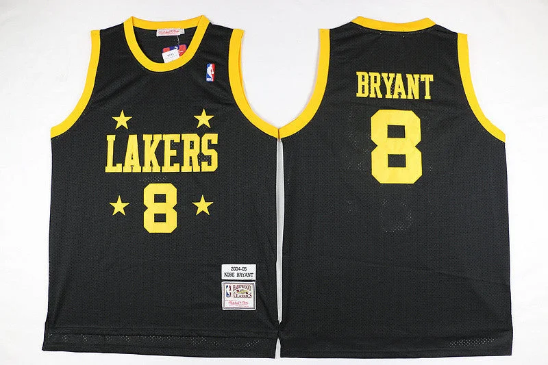 Basketball Jersey With Extra Ventilation-Lakers 8 Kobe Bryant Black 2004-05 Hardwood Classics Basketball Jersey