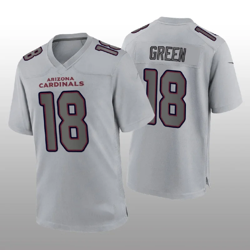 Long Sleeve Football Jersey-A.Cardinals #18 A.J. Green Gray Atmosphere Game Jersey Stitched American Jerseys Football Jerseys