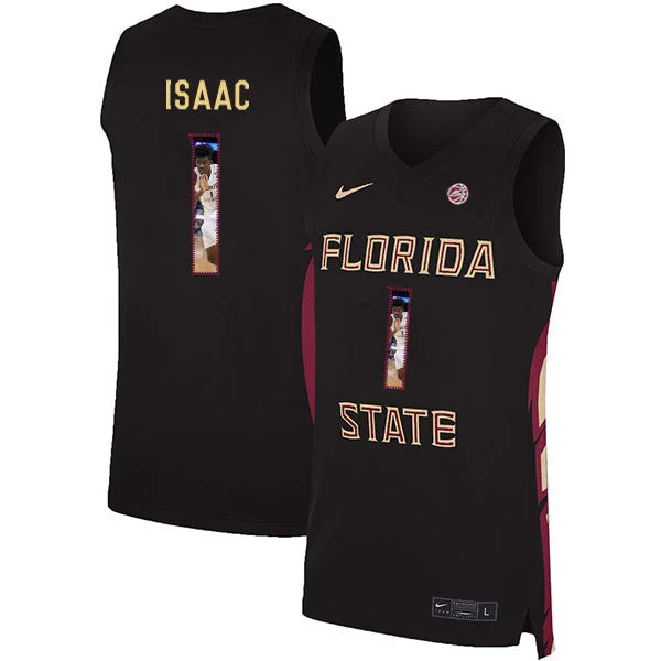 Official Basketball Jersey-Florida State Seminoles 1 Jonathan Isaac Black Basketball College Fashion Basketball Jersey