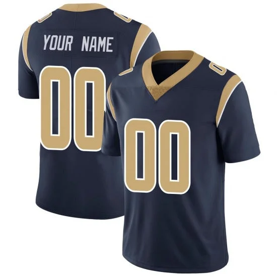 Football Jersey For Christmas-Custom LA.Rams Navy Football Jerseys Stitched Limited Jerseys 2022 Super Bowl LVI