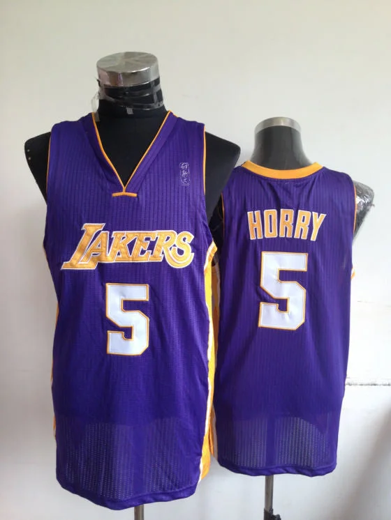 Basketball Jersey For Charity Events-Lakers 5 Horry Purple New Revolution 30 Basketball Jerseys