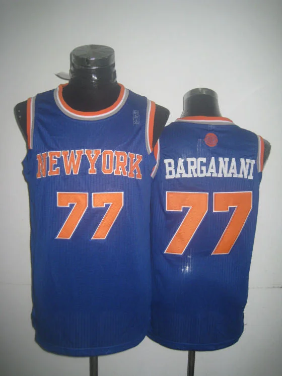 Basketball Jersey With High-Performance Fabric-Knicks 77 Bargnani Blue New Revolution 30 Basketball Jerseys