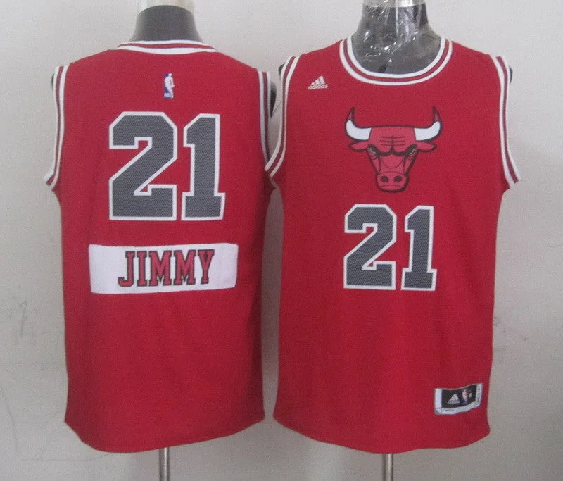 Basketball Jersey With Metallic Shine-Bulls 21 Jimmy Butler Red 2014-15 Christmas Day Swingman Basketball Jerseys