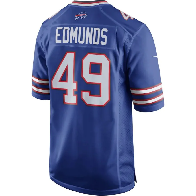 Football Jersey With Stylish Edge-B.Bills #49 Tremaine Edmunds Royal Game Player Jersey American Stitched Football Jerseys