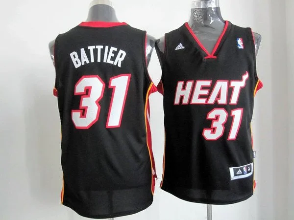 Basketball Jersey For Travel Teams-Heats 31 Battier Black Basketball Jerseys