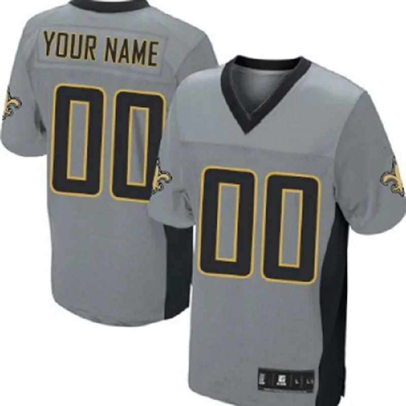 Football Jersey With Eco-Friendly Material-Custom NO.Saints Gray Shadow Elite Jersey American Stitched Jersey Football Jerseys