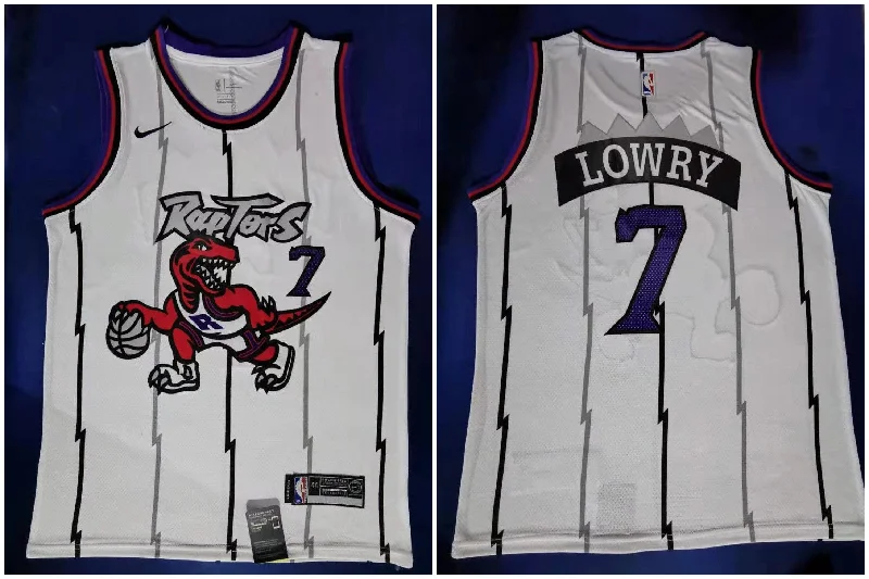 Basketball Jersey For Corporate Events-Raptors 7 Kyle Lowry White Swingman Basketball Jersey