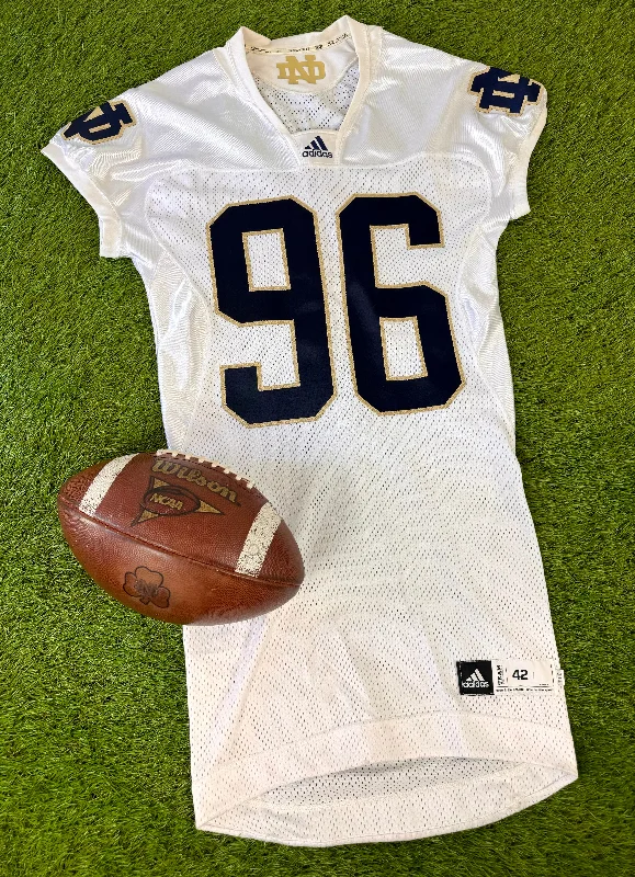 Football Jersey With Metallic Shine-Notre Dame Fighting Irish 2010-2011 Kona Schwenke Game Worn College Football Jersey (42/Medium)