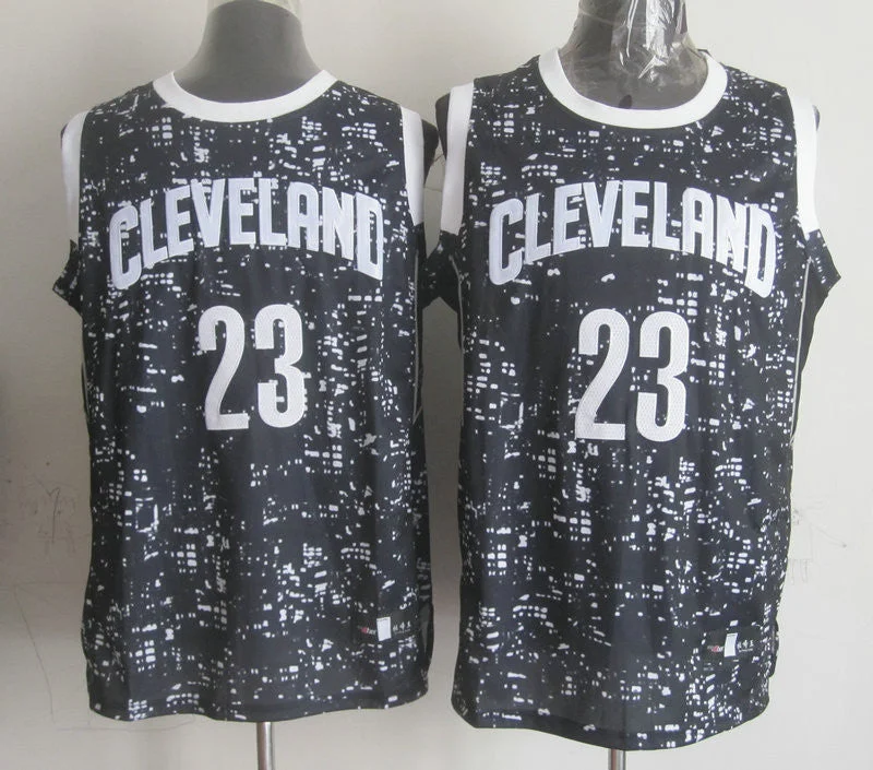 Limited Edition Basketball Jersey-Cavaliers 23 LeBron James Black City Luminous Basketball Jersey