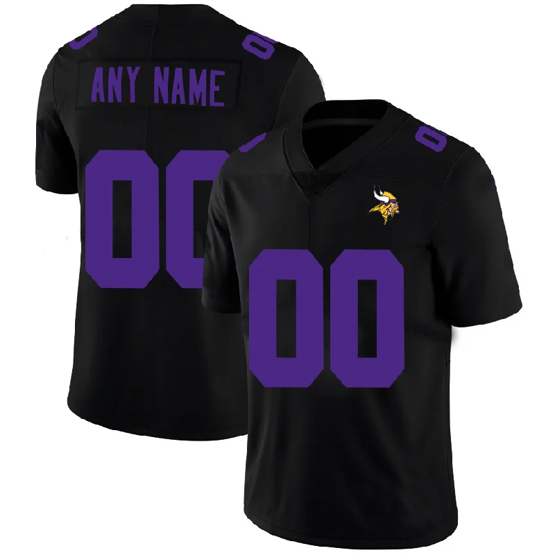 Retro Football Jersey-Custom MN.Vikings Football Jerseys Black American Stitched Name And Number Size S to 6XL Christmas Birthday Gift