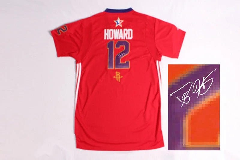 Basketball Jersey With Matching Shorts-2014 All Star West 12 Howard Red Signature Edition Basketball Jerseys