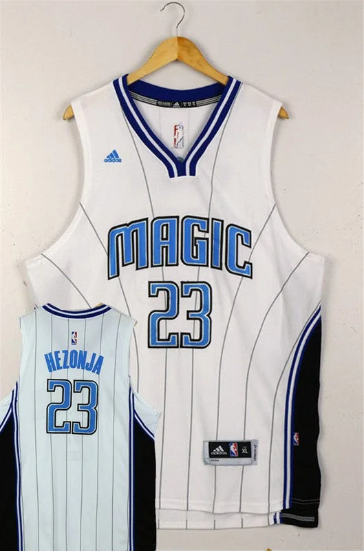 Basketball Jersey With Monochrome Look-Magic 23 Hezonja White Swingman Basketball Jersey