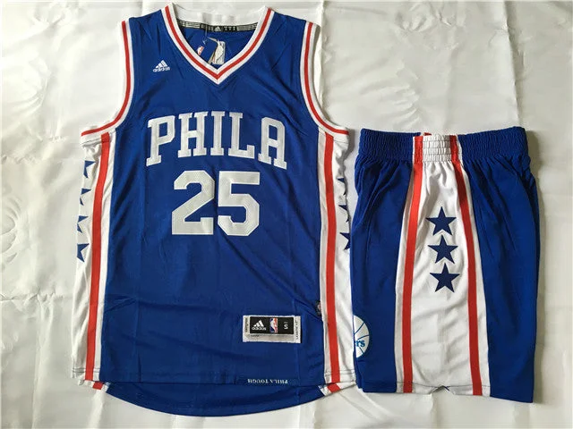 Special Edition Basketball Jersey-76ers Ben Simmons Blue Swingman Basketball Jersey(With Shorts)