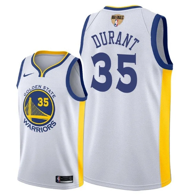 Toddler Basketball Jersey-Warriors 35 Kevin Durant White 2018 Finals Swingman Basketball Jersey