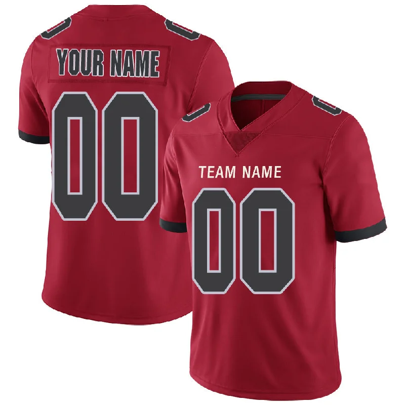 Football Jersey With Complete Outfit Set-Custom A.Falcon Men's American Color Rush Red Stitched Football Jersey