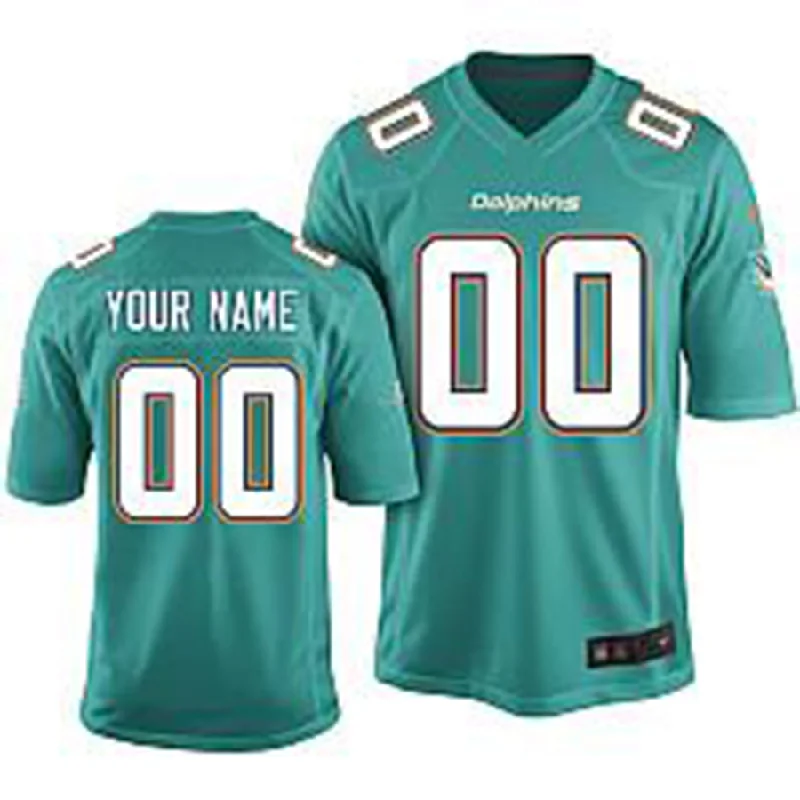 Football Jersey With Skulls-Custom M.Dolphins 2013 Green Game Jersey American Stitched Football Jerseys