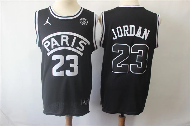 Personalized Basketball Jersey-Paris Saint-Germain 23 Michael Jordan Black Fashion Basketball Jersey