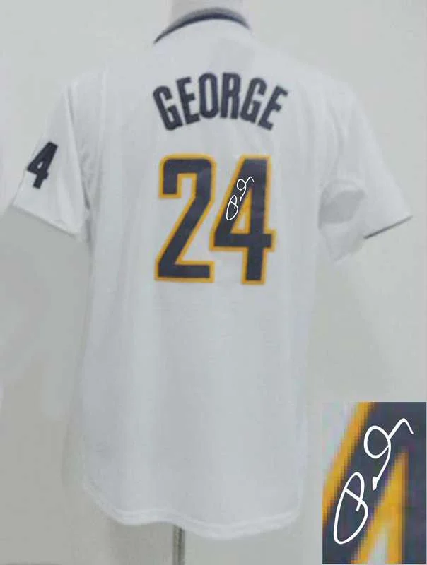 Basketball Jersey With Inspirational Messages-Pacers 24 George White Christmas Signature Edition Basketball Jerseys