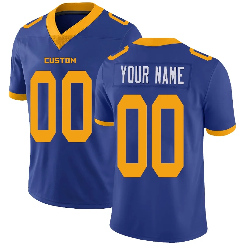 Football Jersey For Charity Events-Custom LA.Rams Football Jerseys Team Player or Personalized Design Your Own Name for Men's Women's Youth Jerseys Navy