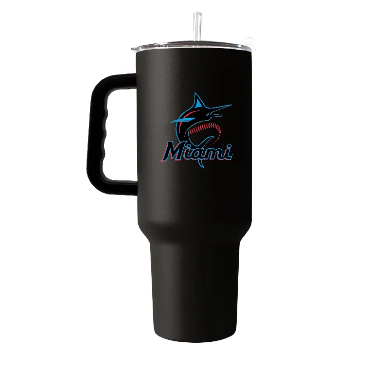 Comic Book Team Mug-Miami Marlins 40oz Flipside Powder Coat Tumbler