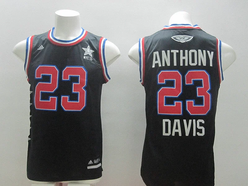 Retro Basketball Jersey-2015 All Star NYC Western Conference 23 Anthony Davis Black Basketball Jerseys