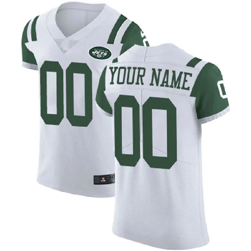 Football Jersey For Summer-Custom NY.Jets White White Vapor Untouchable Custom Elite Jersey American Stitched Jersey Football Jerseys