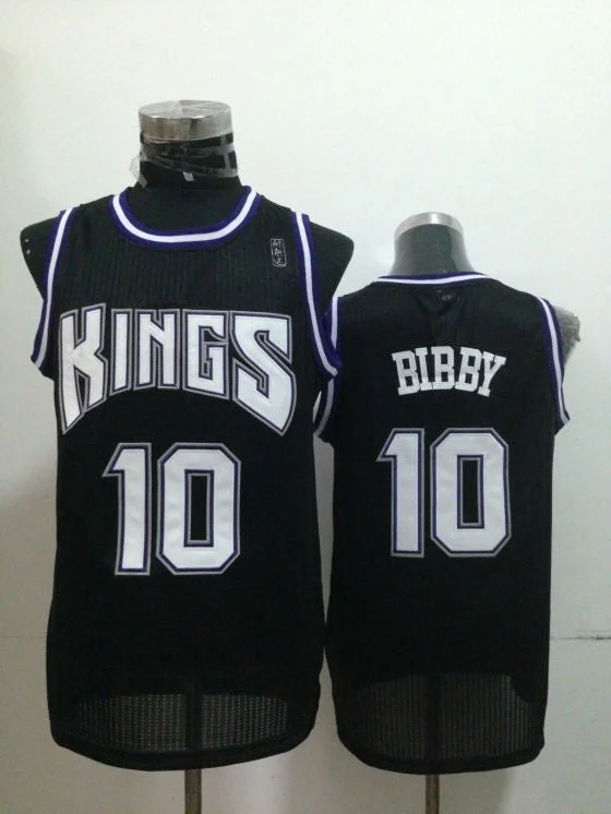 Basketball Jersey With Sweat-Resistant Fabric-Kings 10 Bibby Black New Revolution 30 Basketball Jerseys