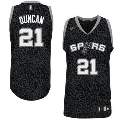 Kids Basketball Jersey-Spurs 21 Duncan Black Crazy Light Swingman Basketball Jerseys