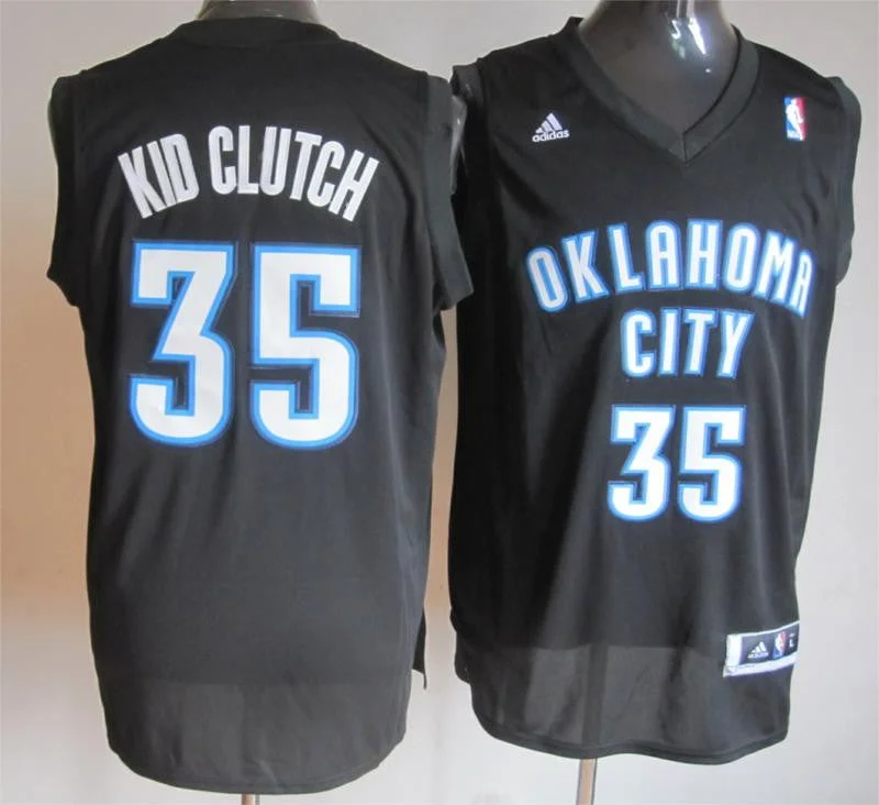 Basketball Jersey With Custom Design-Thunders 35 Kid Clutch Black New Basketball Jerseys