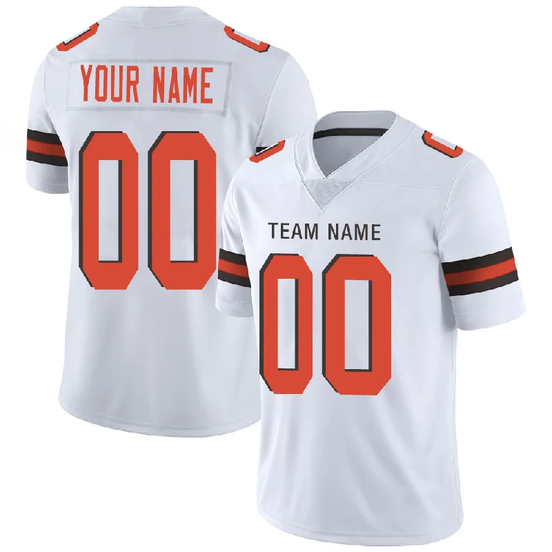 Mesh Football Jersey-Custom C.Brown Stitched American Jerseys Personalize Birthday Gifts White Football Jerseys