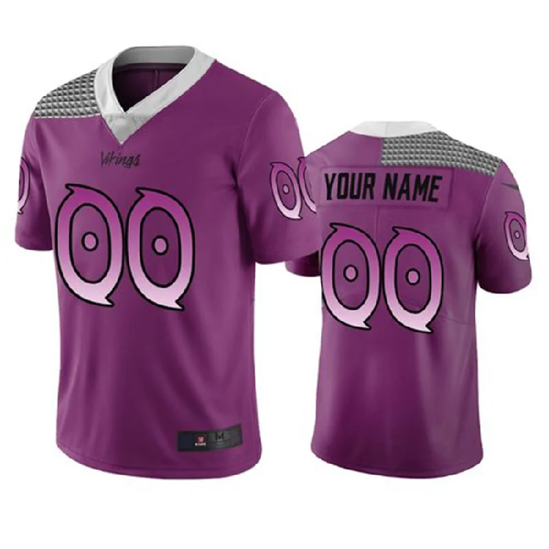 Oversized Football Jersey-Custom MN.Vikings Purple Vapor Limited City Edition Jersey Stitched Jerseys Football Jerseys